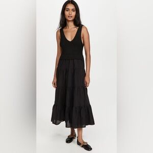 En Saison Black Tiered Maxi Dress
